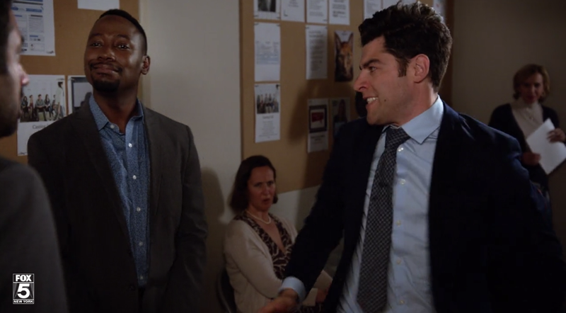 You can’t see this shirt that well, but here’s Winston trying to do staid, and still sneaking some pattern in there.